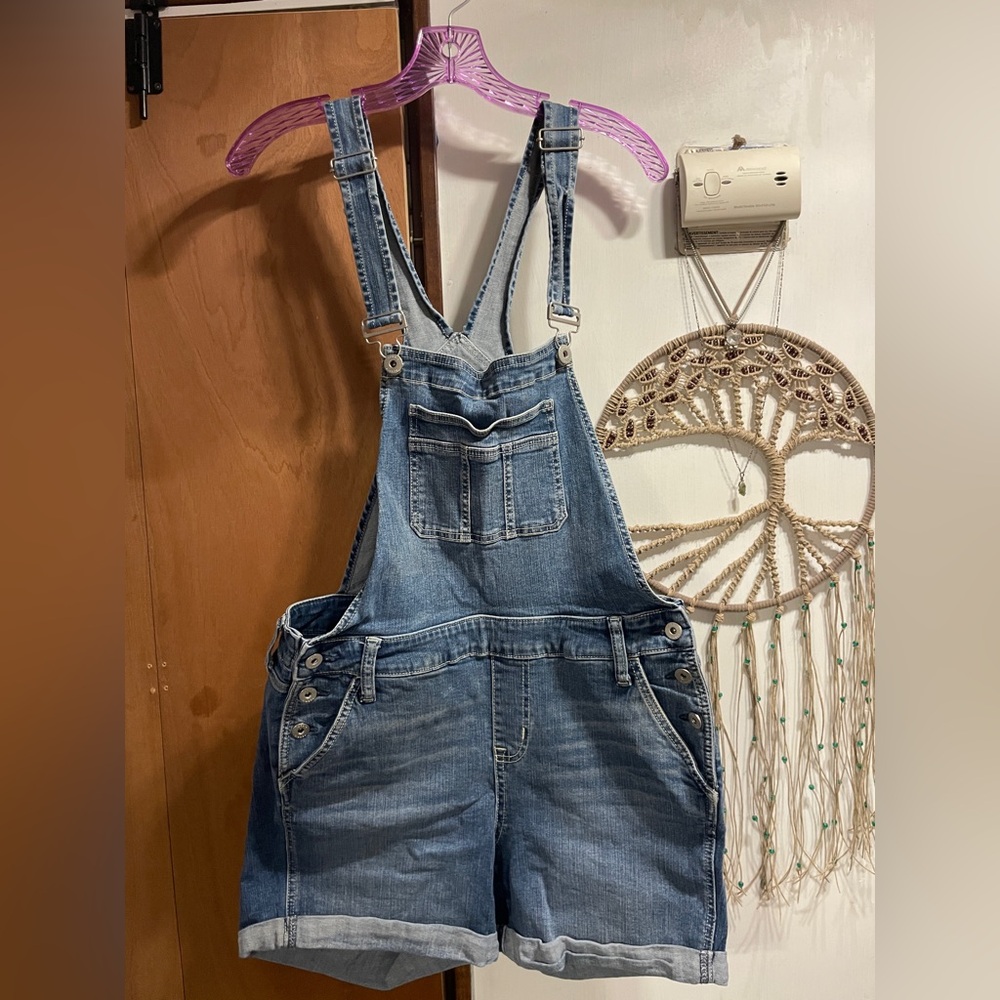 Torrid Light Blue Women's Denim Short Overalls